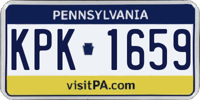 PA license plate KPK1659