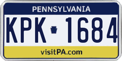 PA license plate KPK1684