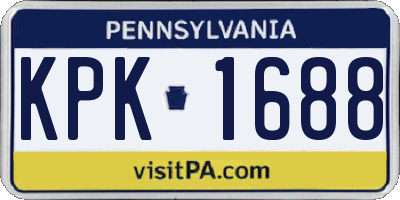 PA license plate KPK1688