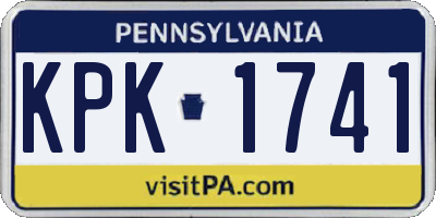 PA license plate KPK1741