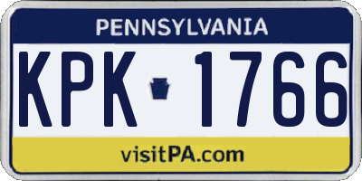 PA license plate KPK1766
