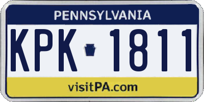 PA license plate KPK1811