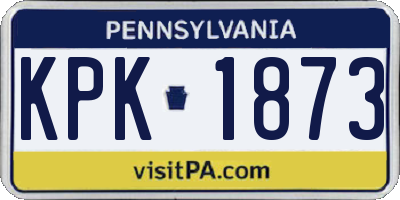PA license plate KPK1873