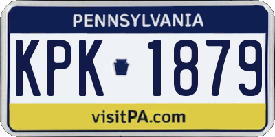 PA license plate KPK1879