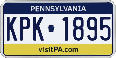 PA license plate KPK1895