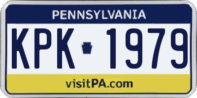 PA license plate KPK1979
