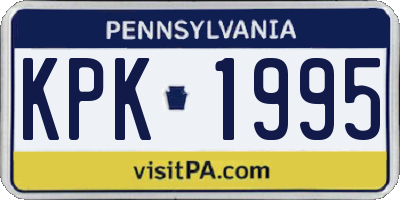 PA license plate KPK1995
