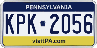 PA license plate KPK2056