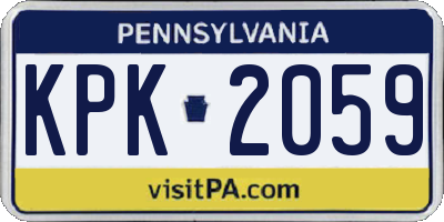 PA license plate KPK2059