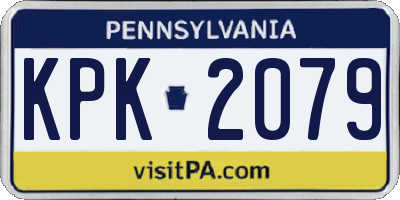 PA license plate KPK2079