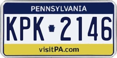 PA license plate KPK2146