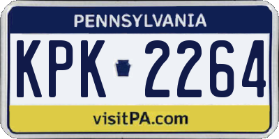 PA license plate KPK2264