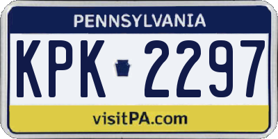 PA license plate KPK2297