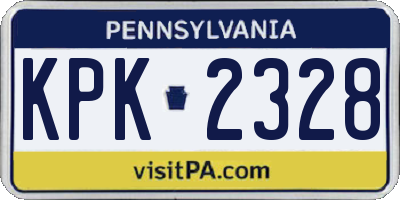 PA license plate KPK2328