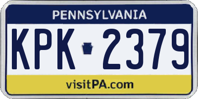 PA license plate KPK2379