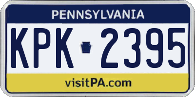 PA license plate KPK2395