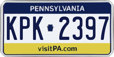 PA license plate KPK2397
