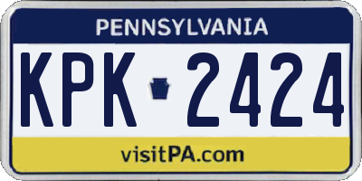 PA license plate KPK2424