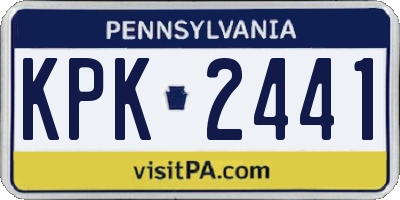 PA license plate KPK2441