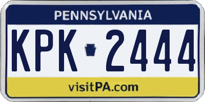 PA license plate KPK2444