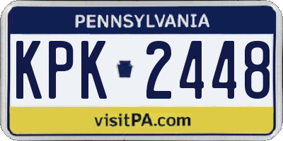 PA license plate KPK2448