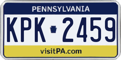 PA license plate KPK2459