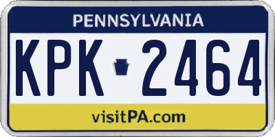 PA license plate KPK2464