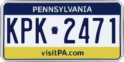 PA license plate KPK2471