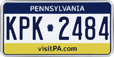 PA license plate KPK2484