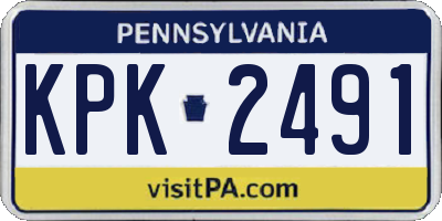 PA license plate KPK2491