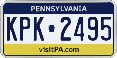 PA license plate KPK2495