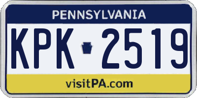 PA license plate KPK2519