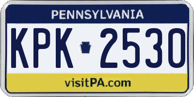 PA license plate KPK2530