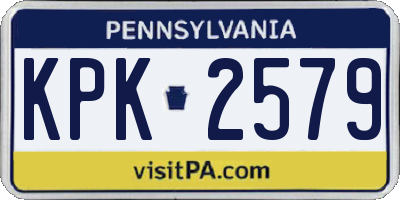 PA license plate KPK2579