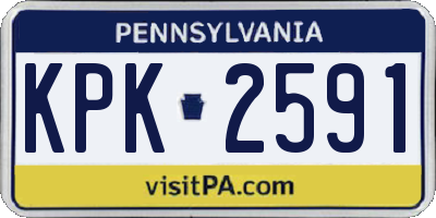 PA license plate KPK2591