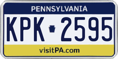 PA license plate KPK2595