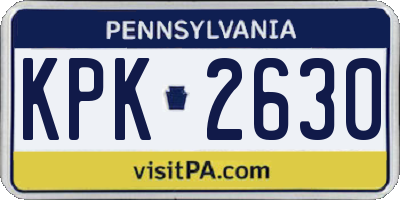 PA license plate KPK2630