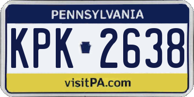 PA license plate KPK2638