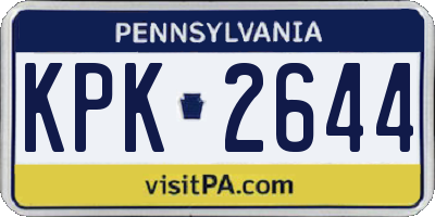 PA license plate KPK2644