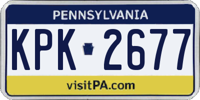 PA license plate KPK2677