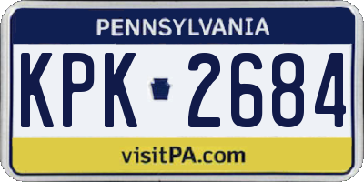 PA license plate KPK2684
