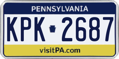 PA license plate KPK2687