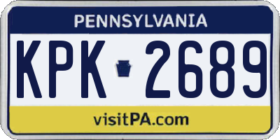 PA license plate KPK2689