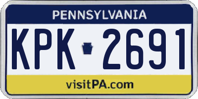PA license plate KPK2691