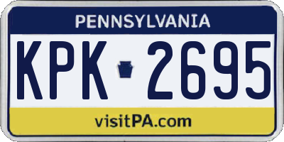 PA license plate KPK2695