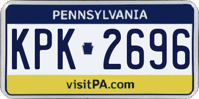 PA license plate KPK2696