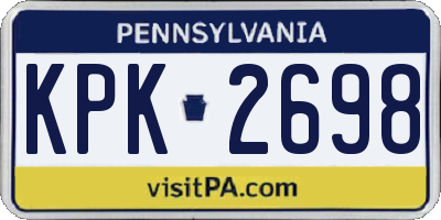 PA license plate KPK2698