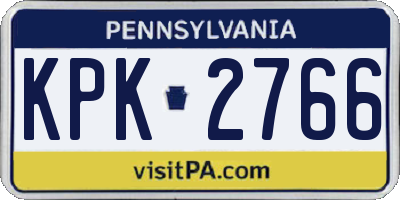 PA license plate KPK2766