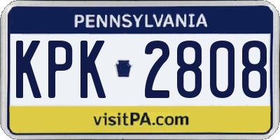 PA license plate KPK2808