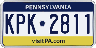 PA license plate KPK2811